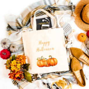 Bolso De Tela Felices Calabazas de Halloween