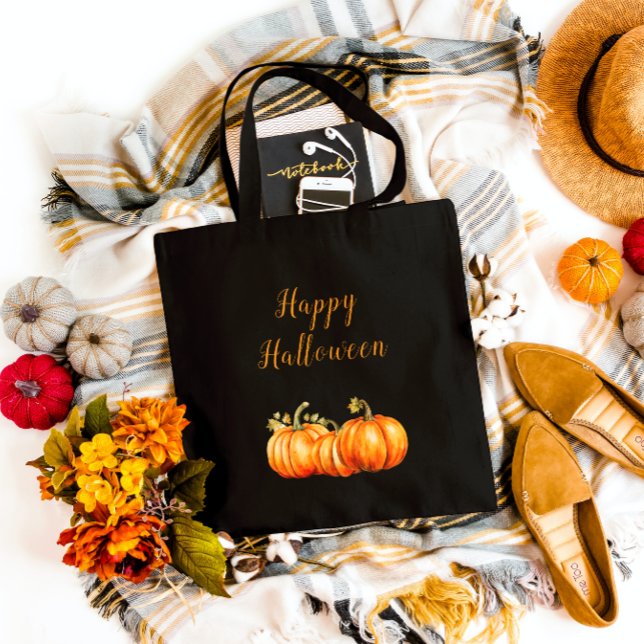 Bolso De Tela Felices Calabazas de Halloween (Subido por el creador)