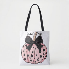 Bolso De Tela Felices calabazas de Halloween y arcos de coqueta 