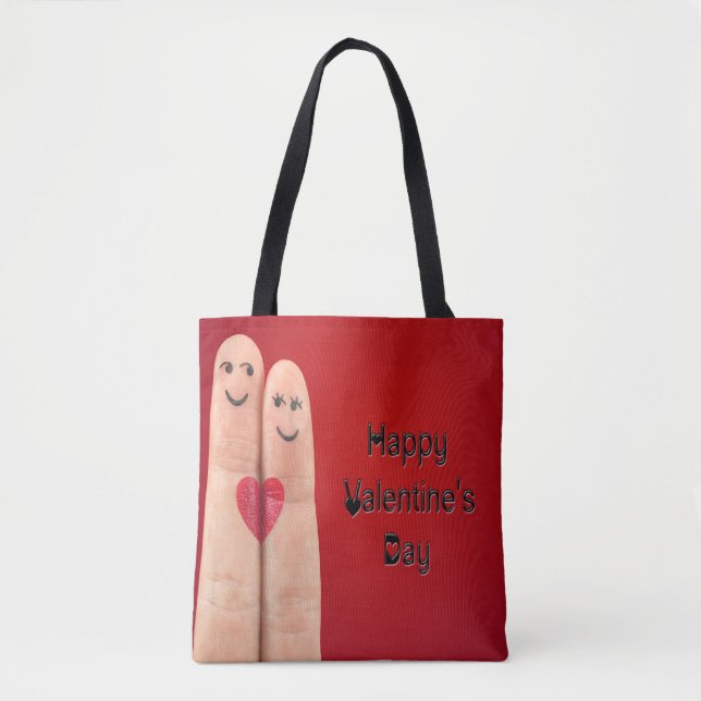 Bolso De Tela Felices dedos de San Valentín (Anverso)