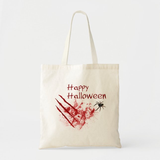 Bolso De Tela Felices Escratches de Halloween (Frente)
