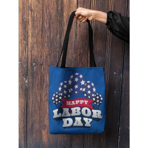 Bolso De Tela Felices Estrellas Patrióticas del Día del Trabajo