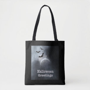 Bolso De Tela Felices felicitaciones por el eclipse de Halloween