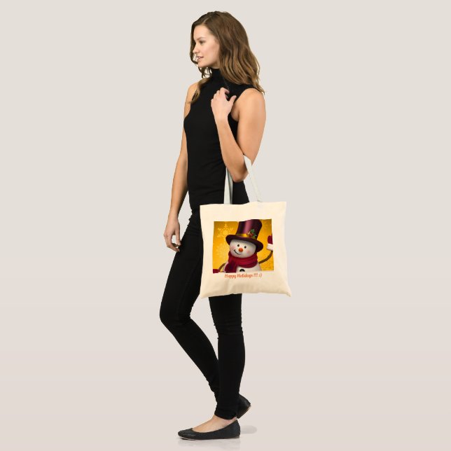 Bolso De Tela Felices Fiestas (Anverso (modelo))
