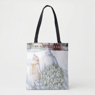 Bolso De Tela Felices Fiestas