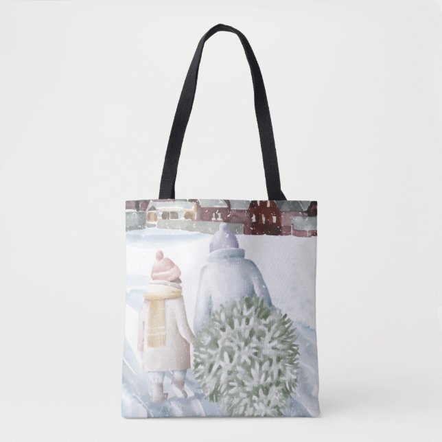 Bolso De Tela Felices Fiestas (Anverso)