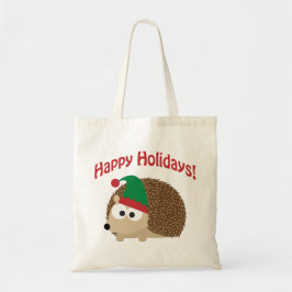 Bolso De Tela ¡Felices Fiestas! Hedgehog Elf