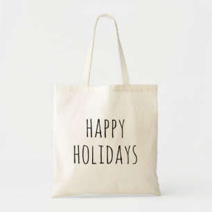 Bolso De Tela Felices fiestas. Navidades minimalistas recortan l