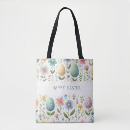 Bolso De Tela Felices flores de Pascua