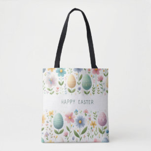 Bolso De Tela Felices Flores de Pascua