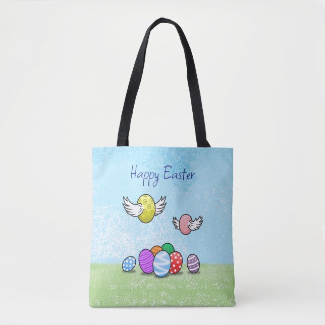 Bolso De Tela Felices Huevos de Pascua (Anverso)