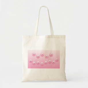 Bolso De Tela Felices Orbs Rosa de Cumpleaños