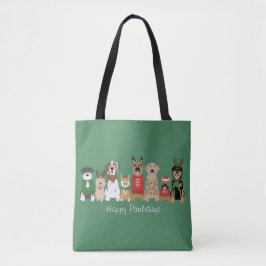 Bolso De Tela Felices Pawlidays Perros Red Green