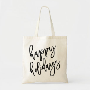 Bolso De Tela Felices vacaciones, letras modernas