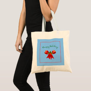 Bolso De Tela Felices Vacaciones Red Bow Holly Moderno contempor