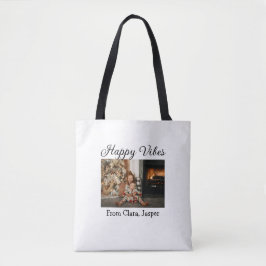 Bolso De Tela Felices vibraciones niños Navidades familiares Inv