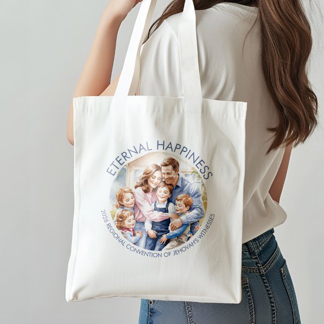 Bolso De Tela Felicidad Eterna Feliz Familia Niños y Adultos (Subido por el creador)