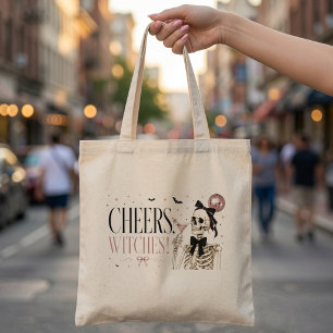 Bolso De Tela Felicidades Brujas Esqueleto Halloween 