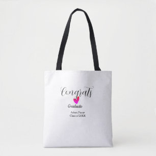 Bolso De Tela Felicidades graduación nombre promoción de 20XX añ