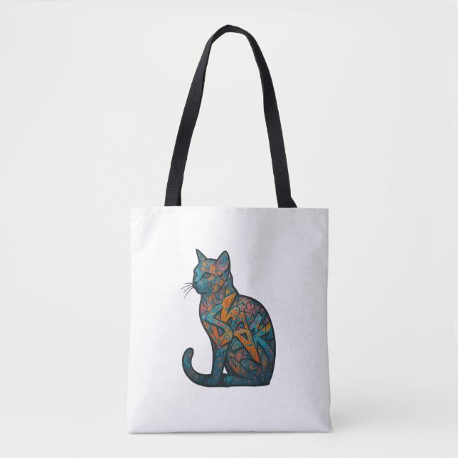 Bolso De Tela Feline Inferno (Anverso)