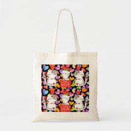 Bolso De Tela felinos valentinos felices