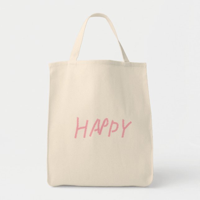 Bolso De Tela Feliz  (Frente)