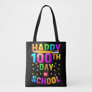 Bolso De Tela Feliz 100° Día de la Escuela para profesores y est