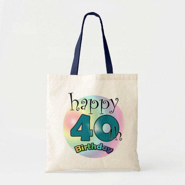 Bolso De Tela Feliz 40° cumpleaños (Frente)