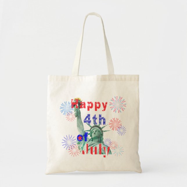 Bolso De Tela Feliz 4 de julio (Frente)