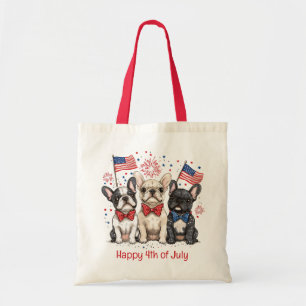 Bolso De Tela Feliz 4 De Julio Bulldoges Franceses