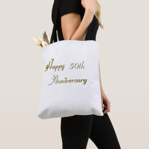 Bolso De Tela Feliz 50 Aniversario Fuente Dorada