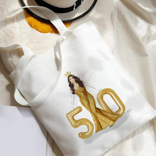 Bolso De Tela feliz 50° cumpleaños