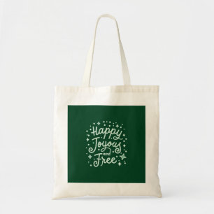 Bolso De Tela Feliz, alegría, libertad, gracias, Navidades