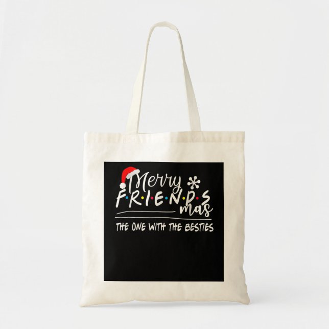 Bolso De Tela Feliz Amistad El Que Con La Bestia Navidad (Frente)