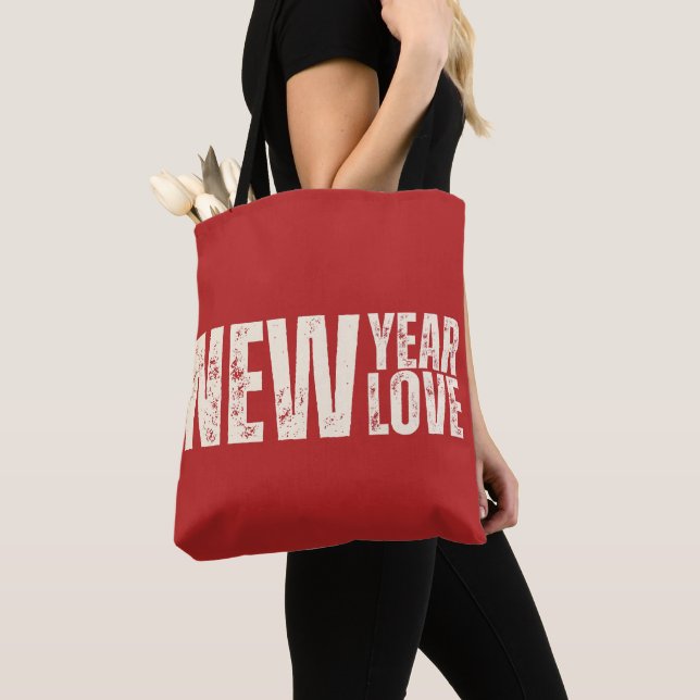 Bolso De Tela Feliz Año Nuevo 2024 (Detalle)