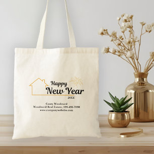 Bolso De Tela Feliz Año Nuevo Apreciación del cliente inmobili
