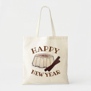 Bolso De Tela Feliz Año Nuevo Tembleque Pudding Puerto Rico