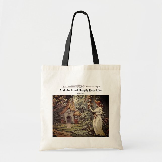 Bolso De Tela Feliz año tras cita de la mujer campesina de Woodl (Frente)