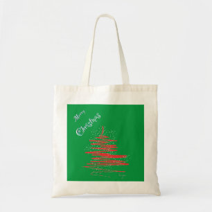 Bolso De Tela Feliz árbol de Navidad Snowflakes