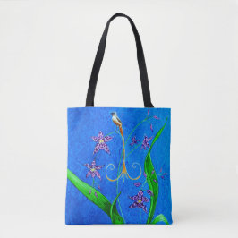 Bolso De Tela Feliz ave orquídea hawaiana