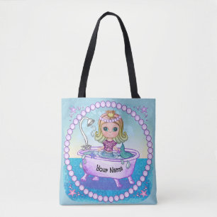 Bolso De Tela Feliz Baño de Sirena