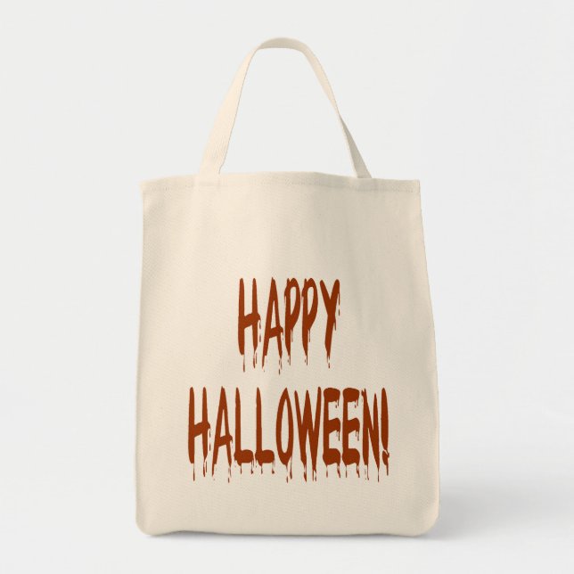 Bolso De Tela Feliz Bloody Halloween (Frente)