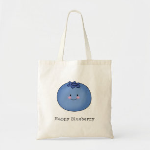 Bolso De Tela Feliz Blueberry