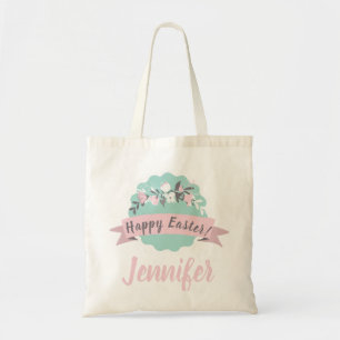 Bolso De Tela Feliz Bonito de Pascua Caza de Huevos de Pascua Ro