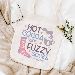 Bolso De Tela Feliz Cacao Caliente De Invierno Y Calcetines Dulc