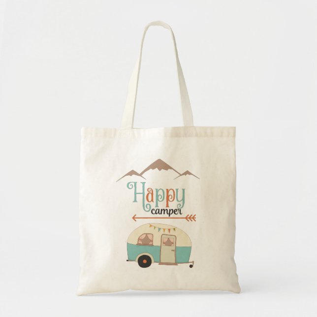 Bolso De Tela Feliz Camper Cute Retro RV (Frente)