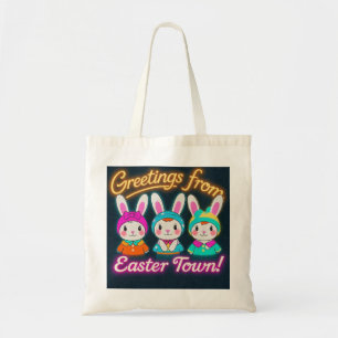 Bolso De Tela Feliz celebración de Pascua