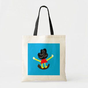 Bolso De Tela Feliz Chica En Swing