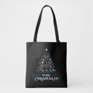 Bolso De Tela Feliz Chrismukkah Fiesta Judía Hanukkah