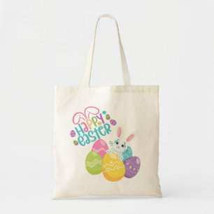 Bolso De Tela Feliz Conejo de Pascua